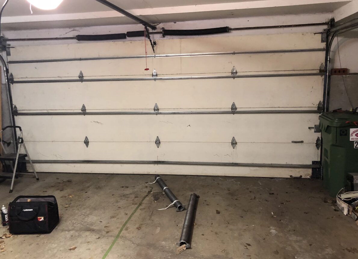 Garage door repair.