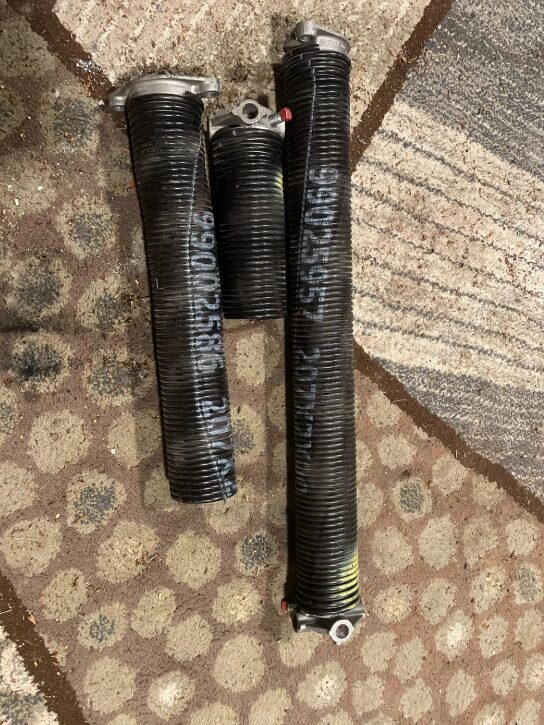 Garage door spring repair.